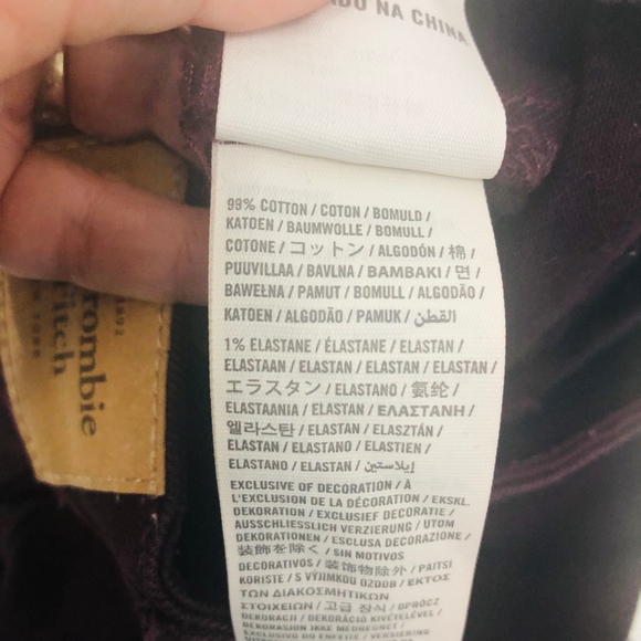 [Abercrombie & Fitch] Maroon Skinny Jeans Pants - Picture 6 of 7